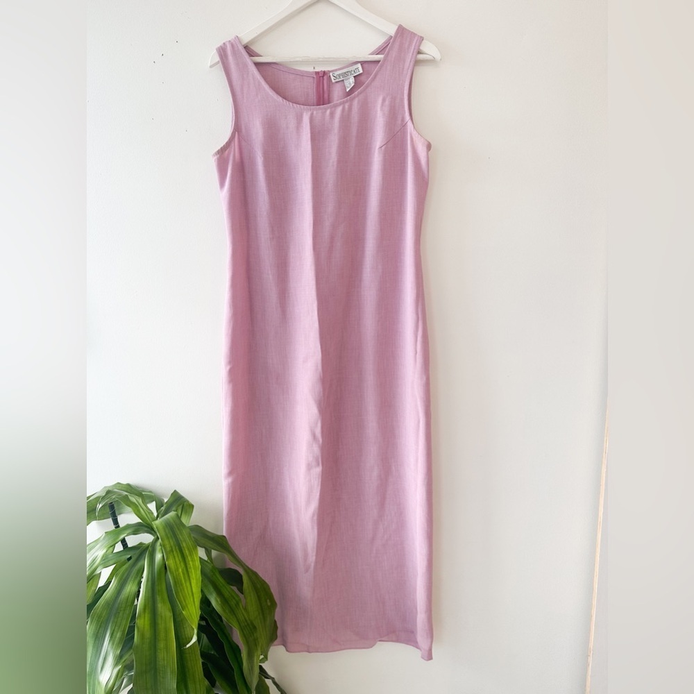 Vintage Blush Sleeveless Maxi Dress - Size 10